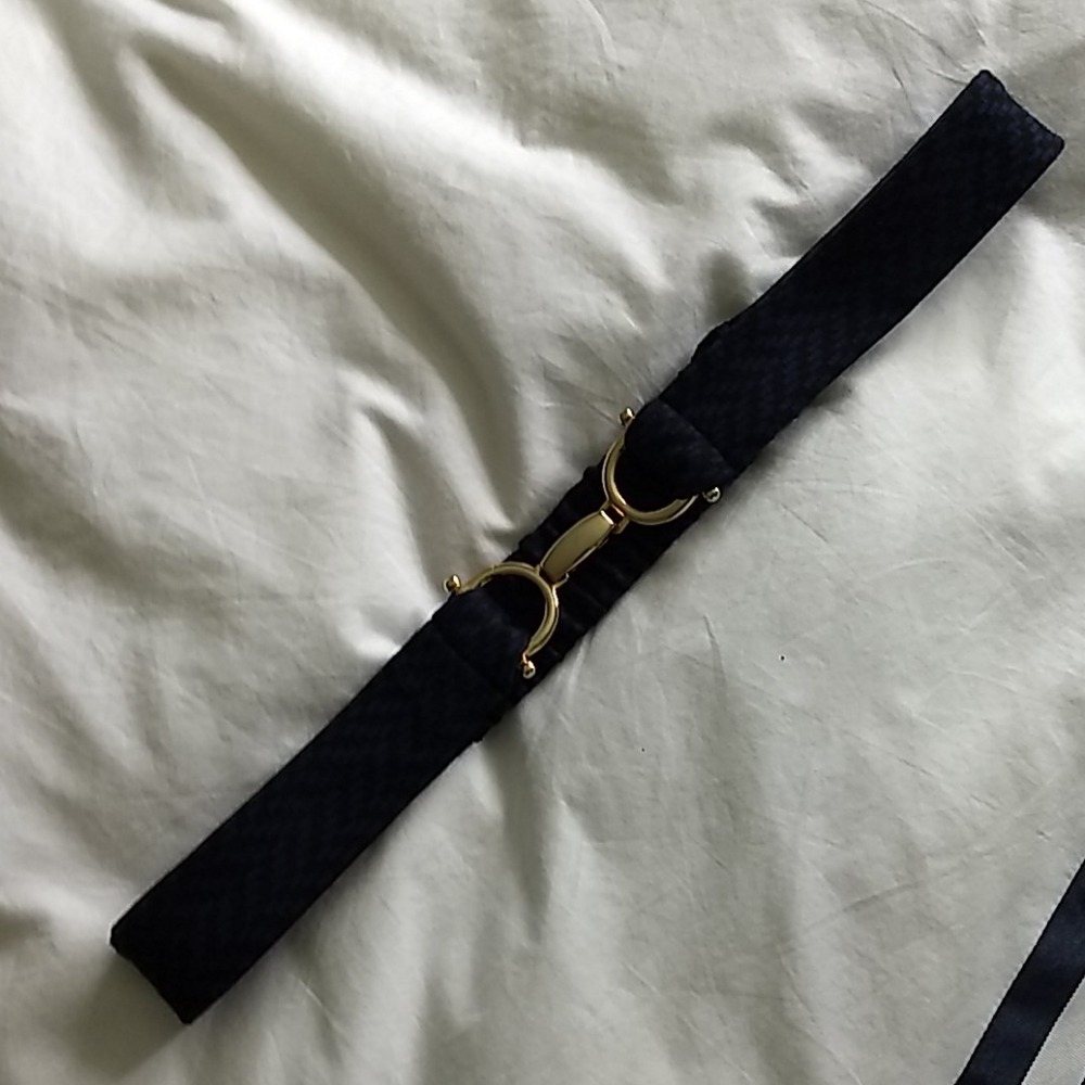 Women's black/blue belt, Large